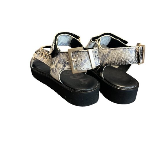 ALLSAINTS Women's Rhianne Embossed Leather Platform Sandals - Picture 5 of 9